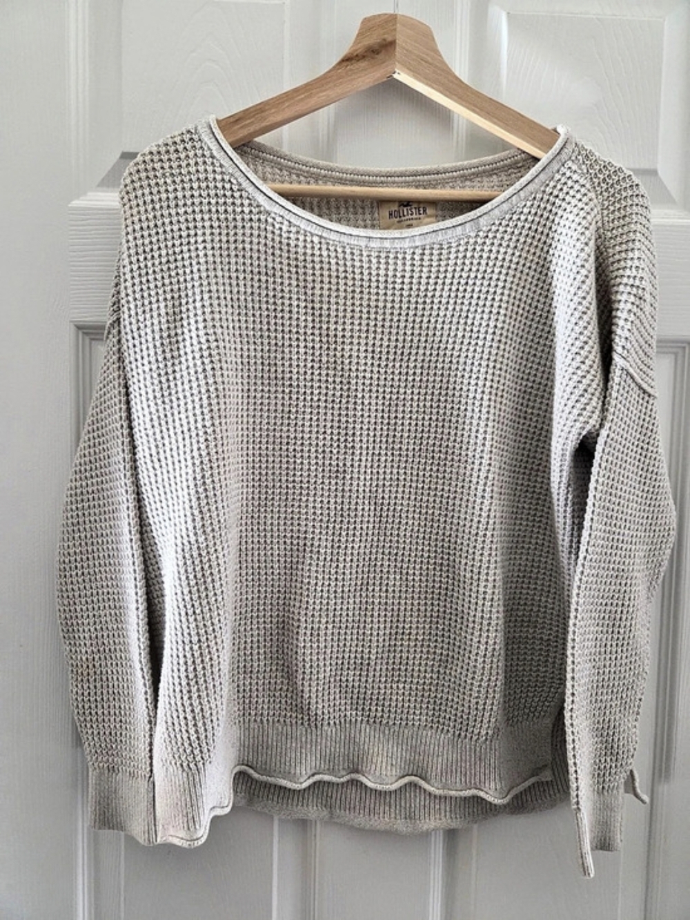 Hollister Textured Knit Sweater Gray Size Medium